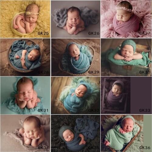 Dvotinst Newborn Photography Props for Baby Soft Cotton Mesh Wraps Background Blanket Fotografia Accessories Shoots Photo Props