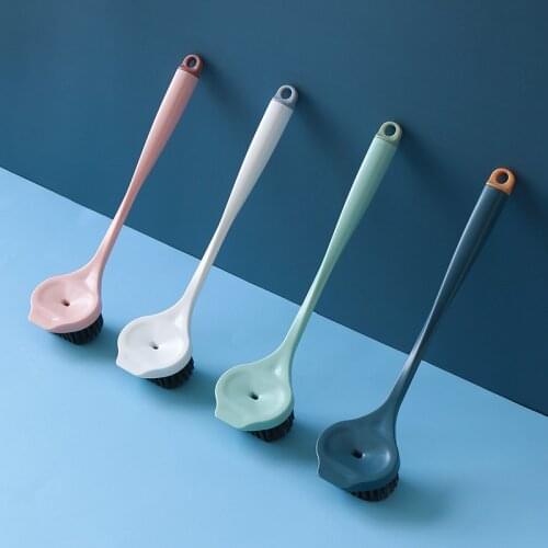 Pot Brush Dishwashing Brush Dish Bowl Sink Scrubber Brush With Handle Cleaner Cleaning Tool Kitchen Tool Household Merchandises