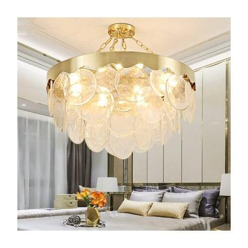 Post Modern Luxury Dining Room Deco Lamparas Straight Gold Led Pendant Lights Glass Sheet Lustre Hanging Lamp Lighting Fixtures