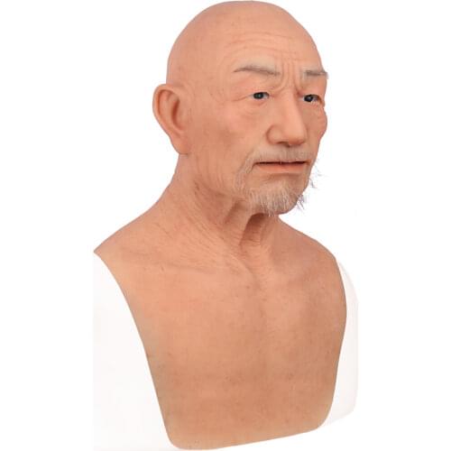 William Old Realistic Soft Silicone Male Mask for Masquerade Halloween Cosplay Crossdresser Drag Queen Transgender