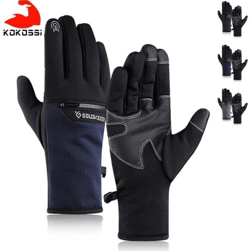 KoKossi Full Finger Winter Warm Ski Gloves Men Women Outdoor Sports Waterproof Windproof Non-slip Touch Screen Skiing Gloves