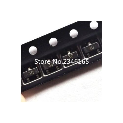 100pcs BC857C SMD Triode Transistor 3G 0.1A/45V SOT23
