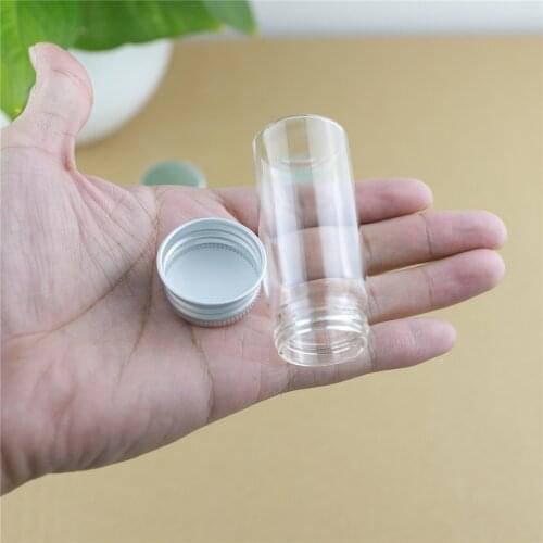 50pcs/lot 30*70mm 30ml Mini Glass Bottles Aluminum CapsGlass Jars Vials Transparent Glass Containers Cute Small Bottles