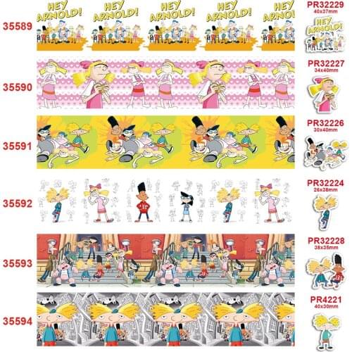 Free shipping 2020 new arrival 50yards cartoon printed grosgrain ribbons35589