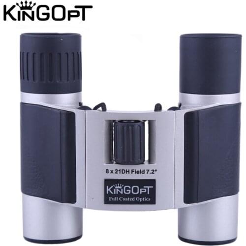 KINGOPT 8x21 Binoculars Portable HD Monocular Phone Telescopes with Metal Tubs FMC Outdoor Professional Tourism Fishing Tools