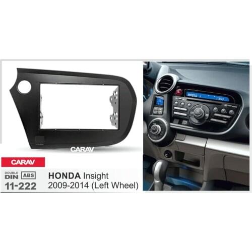 CARAV 11-222 Top Quality Radio Fascia for HONDA Insight 2009-2014 (Left Wheel) Fascia Dash CD Trim Installation Kit