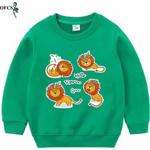 Childrens Sweater Autumn Teenagers Clothes Boy girl Cartoon Print shirt baby Knit pullovers Casual Cotton child Sweater 90-150