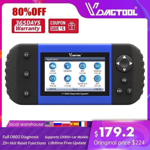 VDIAGTOOL VT600 OBD2 Car Tool Automotive Scanner ABS SRS DPF Injector Coding OIL Reset Code Reader OBD Car Diagnostic Tool