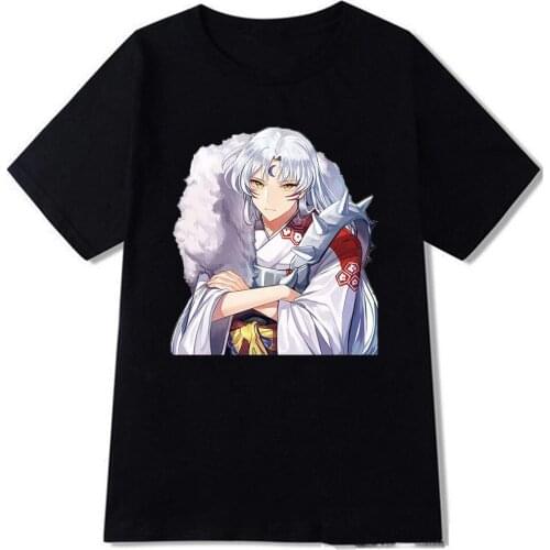 Inuyasha Japan Anime Tshirts Mens Casual Short Sleeve 2021 Summer Yashahime Casual Loose Man T-shirt