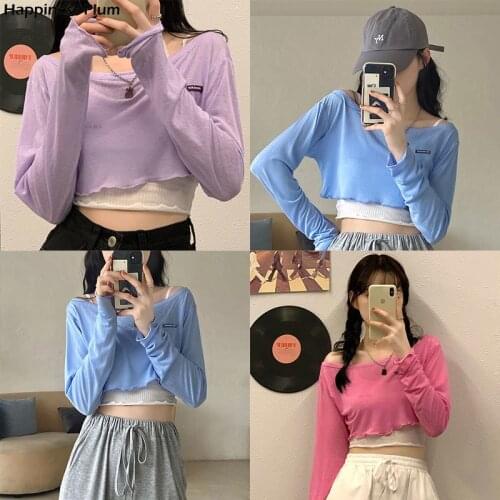 Women's Long Sleeve T-shirts Happiness Plum China