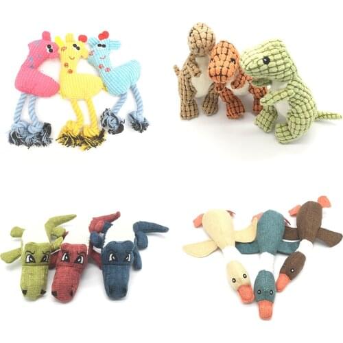 Dog Toys Pet Plush Dolls chew Squeaky Cleaning Teeth Fleece Durable Molar Puppy Accessories for Large Dogs Squeaking