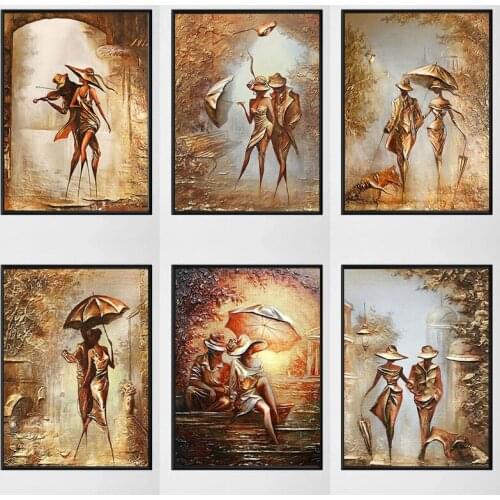 Wonderful Love Romantic Couple Art Interesting Canvas Painting Poster and Print on Wall Art Picture Living Room Home Decoration