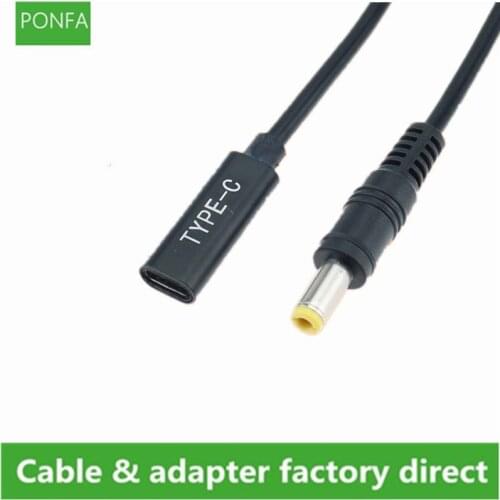 USB 3.1 Type C USB Female To DC 5.5*2.5mm Male Power Charger Connector Adaptor PD Emulator Trigger Charge Cable for Laptop