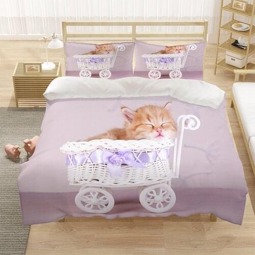 Animal Cat 3d Bedding Set Duvet Cover Set With Pillowcases Comforter Cover Set Bedclothes Twin Full Queen King Bed Linen