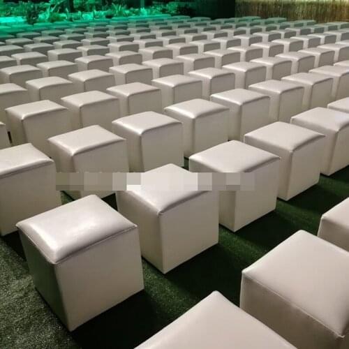 Creative Leather Stool Square Stool Long Leather Stool Toast Stool Conference Exhibition Activity Stool Low Stool Sofa Shoe