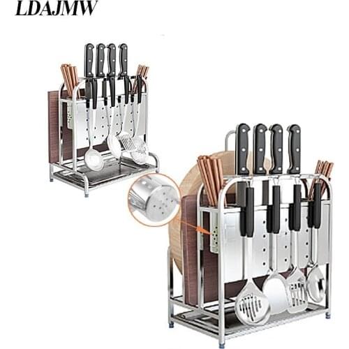 Kitchen Stainless Steel Knife Tool Storage Rack Tableware Chopsticks Supplies Drain Cutting Board Storage organizer