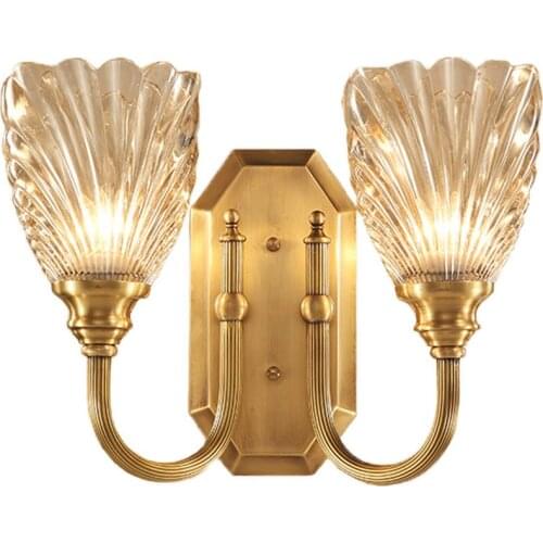 Full copper wall lamp American bedside lamp sitting room full of copper corridor wall lamp Q025 restoring ancient ways
