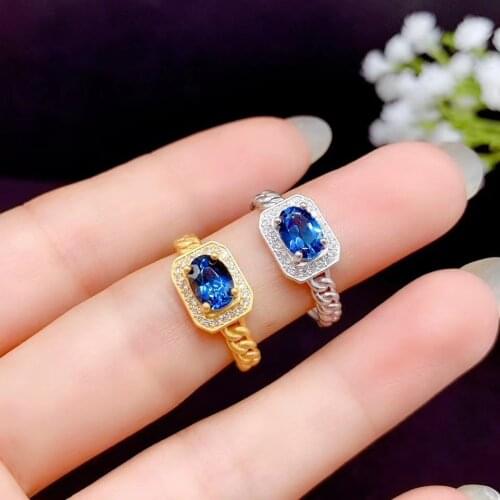 New Arrival Real Natural Topaz Ring Wedding Engagement Pink Topaz Ring Fine Jewelry Wholesale 925 sliver Ring