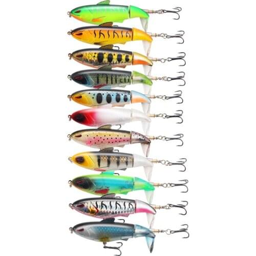 New Products Propeller Whopper Popper 95mm/17.8g Fishing Lure Artificial Bait Hard Soft Rotating Tail Fishing Tackle Pesca Geer