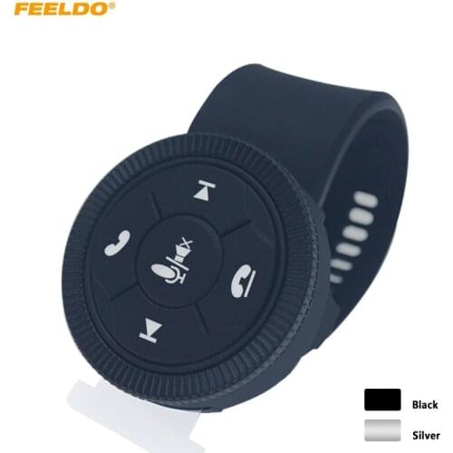 FEELDO New 7-Key Car Wireless Steering Wheel Control Button With Resin Strap For Car Android DVD/GPS Navigation Player #HQ3155