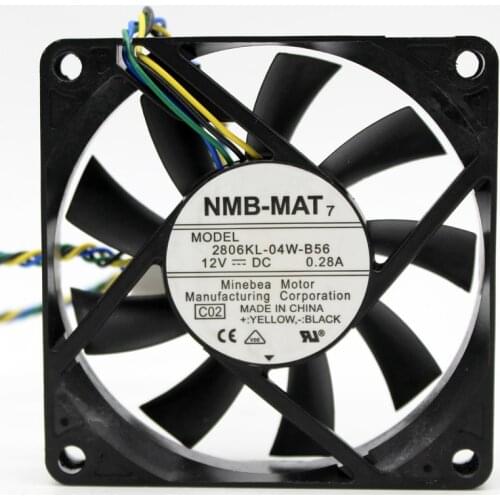 Brand new original 2806KL-04W-B56 7cm 7015 70x70x15mm 70mm fan 12V 0.28A 4 lines pwm computer chassis CPU cooling fan