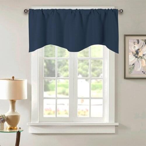 Solid Color Blackout Curtains Roman Blinds Elegant Kitchen Coffee Short Curtain Modern Window Curtain for Kitchen Cabinet