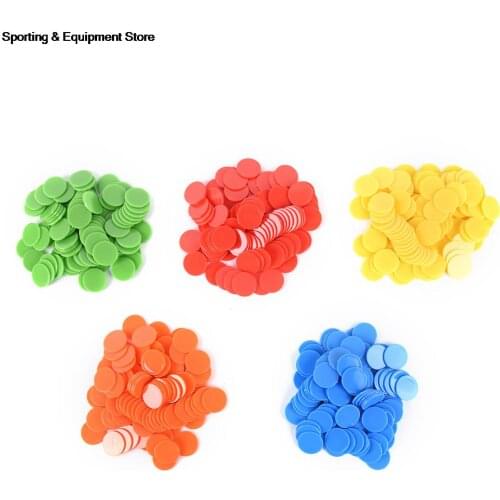 Plastic Poker Chips Casino Bingo Markers Token Fun Family Club Game Toy Creative Gift Accessories 100x 24MM