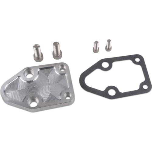 Fuel Pump Plate Billet Fuel Pump Block OFF Plate for Chevy SBC 283 327 350 Engine Car Accessories