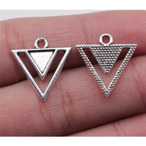 Charms For Jewelry Making Bulk 10pcs Triangle Earrings Connectors 18x19mm