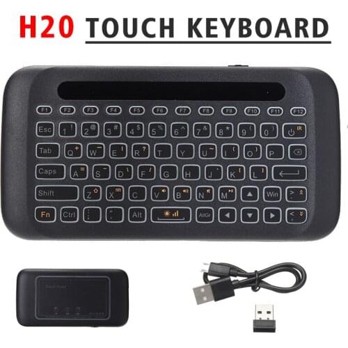Pohiks 1pc 2.4GHz Wireless Touchpad & Keyboard Portable Mini 2-in-1 Backlight Keypad With USB Receiver For Android TV Box