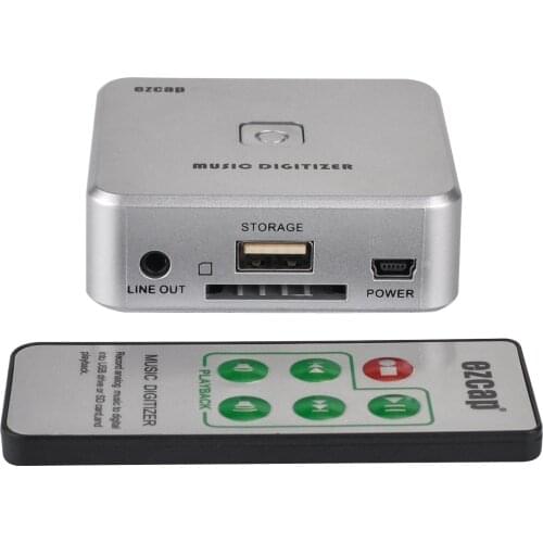 EZCAP Audio Capture Music Digitizer Convert Old Analog SongTo MP3 Format To USB Flash Drive or SD Card with RCA 3.5mm audio port