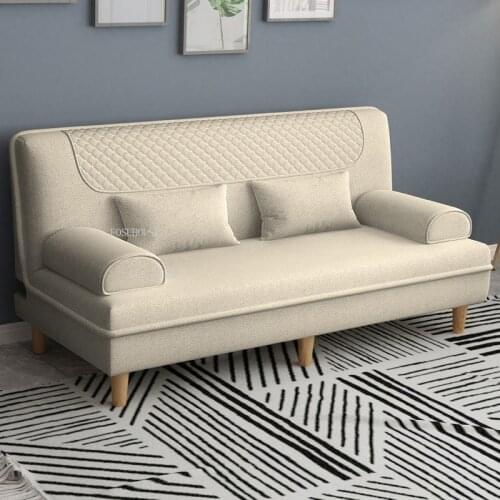 European Home Living Room Sofas Leisure Folding Sofa Living Room Furniture Modern Lazy Balcony Armrest Sofa Fabric Sofa Bed