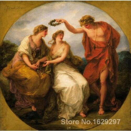 Modern colorful paintings Beauty Directed by Prudence by Angelica Kauffman High Quality Hand painted