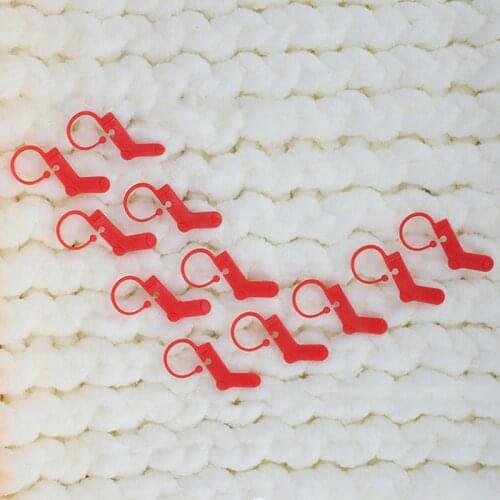 Crochet Craft Red Heart/Sock 1Box Markers Holder Knitting Weave Christmas Series DIY Handmade Plastic Home Decoration
