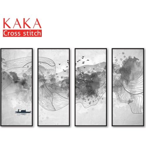 Cross stitch kits,Embroidery needlework sets with printed pattern,11CT-canvas for Home Decor Painting,Landscape Full NCKS106