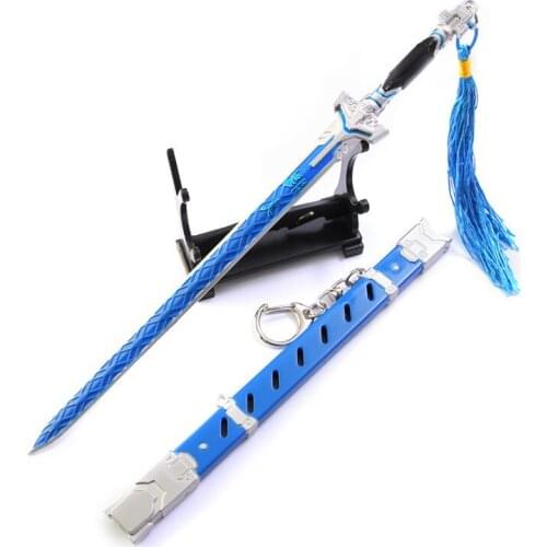 Watch Pioneer Game Related Products 22cm Genji White Tiger Long Knife Alloy Sword Weapon Model Holiday Gift Crafts Ornaments