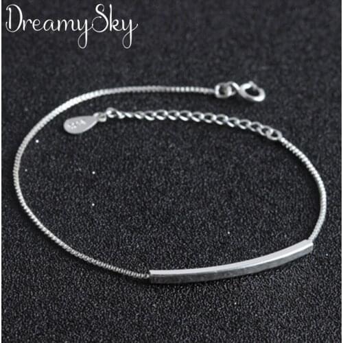 Bijoux 2019 Trendy Silver Color Line Bracelets For Women Bohemia Fashion Girls Charm Bracelets Wedding Jewelry