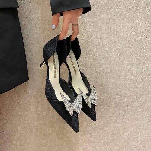 Hollow High Heel Women Spring/Summer 2021 New Pointed Fairy Wind Size Single Shoes 32-43