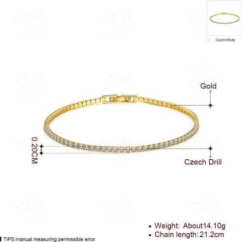 Crystal Zircon Bracelet Gold Rose Gold Silver Plated Bracelets For Women Fashion New Bracelets & Bangles Jewelry Femme LJ1439