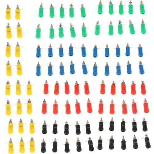 100pcs 4mm Banana Socket Jack Banana Binding Post Terminal For Welding