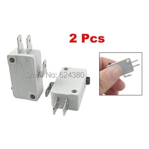 2 Pcs / Lot x AC 250V 16A Short Hinge Lever Arm Momentary Micro Limit Switch SPDT 1 NO 1 NC New