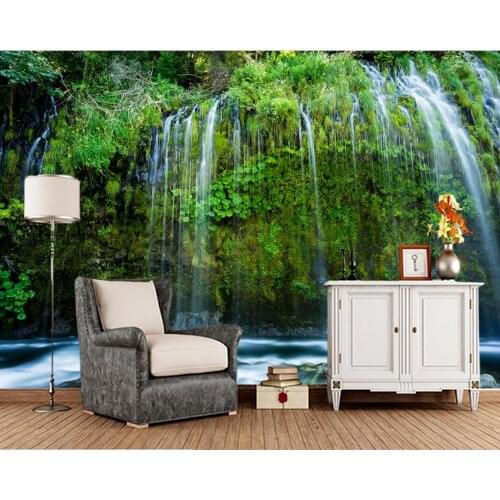 Waterfalls falls Crag Moss Nature photo 3d wallpaper,living room TV wall bedroom wall papers home decor restaurant mural