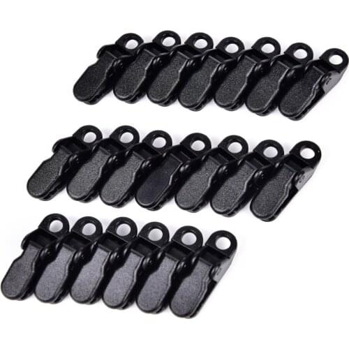 Canopy Clamp Kit Awning 20Pcs Plastic Tent Clips Clamp Camping tent Tarp Clips Cover Car Boat Snap Outdoor Camping Set