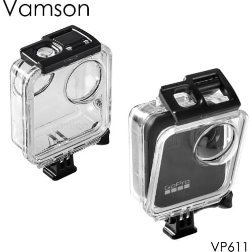 Vamson for Gopro Accessories 40M Underwater Waterproof Case Protective Cover Housing Mount for GoPro Max Action Camera VP611