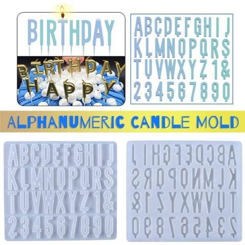 Alphabet Number Silicone Mould Cake Decorating Chocolate Baking Mold Wax Melts DIY Crafts Letter Resin Mold Jewelry Making Tool
