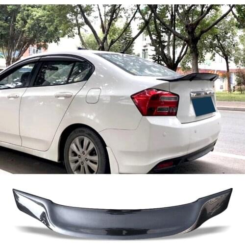 Car Trunk Spoiler Carbon Fiber FRP Auto Rear Trunk Wing R Style Refit Accessories Spoiler For Honda City 2008-2014