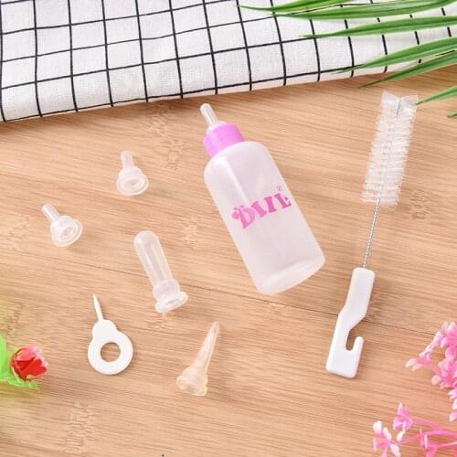 Pet Cat Dog Milk Bottle Pet Puppy Kitten Baby Animal Feeding Bottle Nursing Set 60ml Convenient New Arrival Feeder Random color