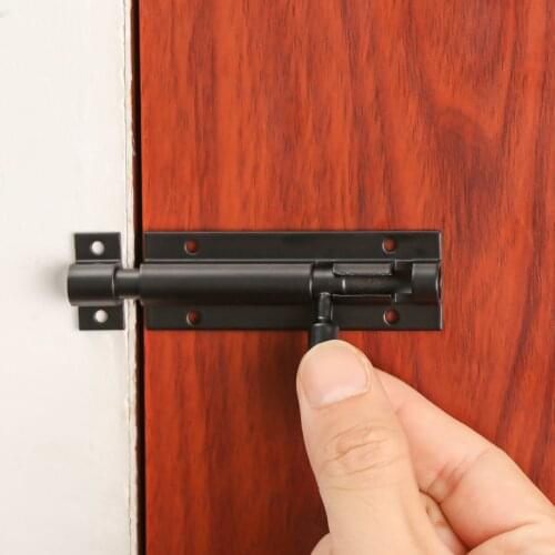 Black Silver Barrel Bolt 2/3/4/5/6/8inch Aluminum Alloy Door Latch Hardware for Home Hardware Gate Safety Door Bolt Latch Lock
