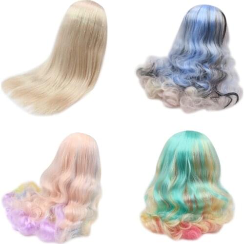 Blyth doll icy wig only rbl scalp and dome colorful hair or shiny hair for DIY custom doll