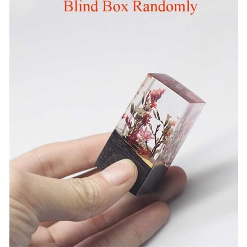 Wood Resin Handmade Custom English Chinese Name Seal Stamp Randomly Mystery Blind Lucky Box Gift For Kid Student Teacher Painter